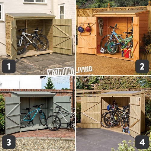 6x3 wooden bike storage - wooden,