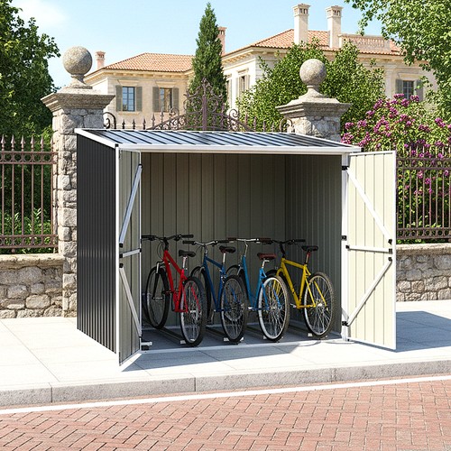 Metal garden shed outdoor bike - garden,