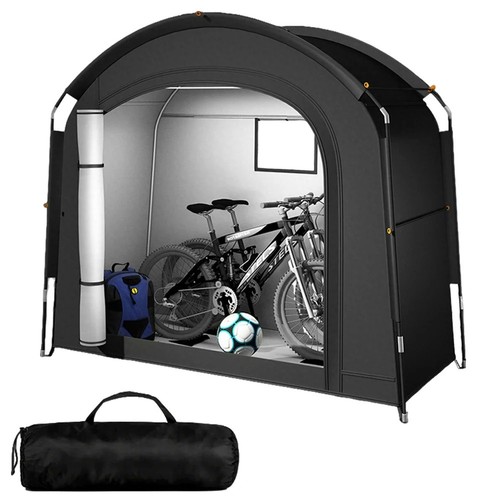 Bike storage shed - bike, tent