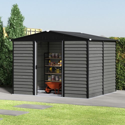 Metal garden shed 8x7ft 10x8ft - shed,
