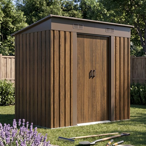 4x6ft metal outdoor storage - 4x6ft,