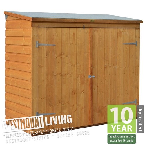 6x3 wooden bike shed lockable - shed,