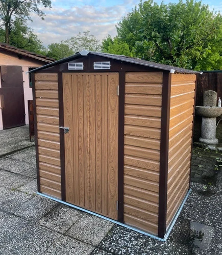 Metal garden shed outdoor bike - garden,