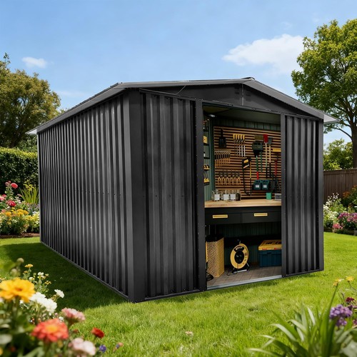 Metal garden shed - garden,