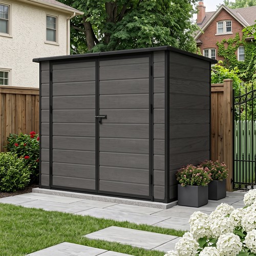 Lastic garden shed 7x4ft - p‌lastic,