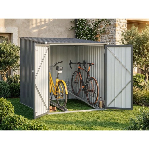 Metal bike storage - metal, 5×7ft